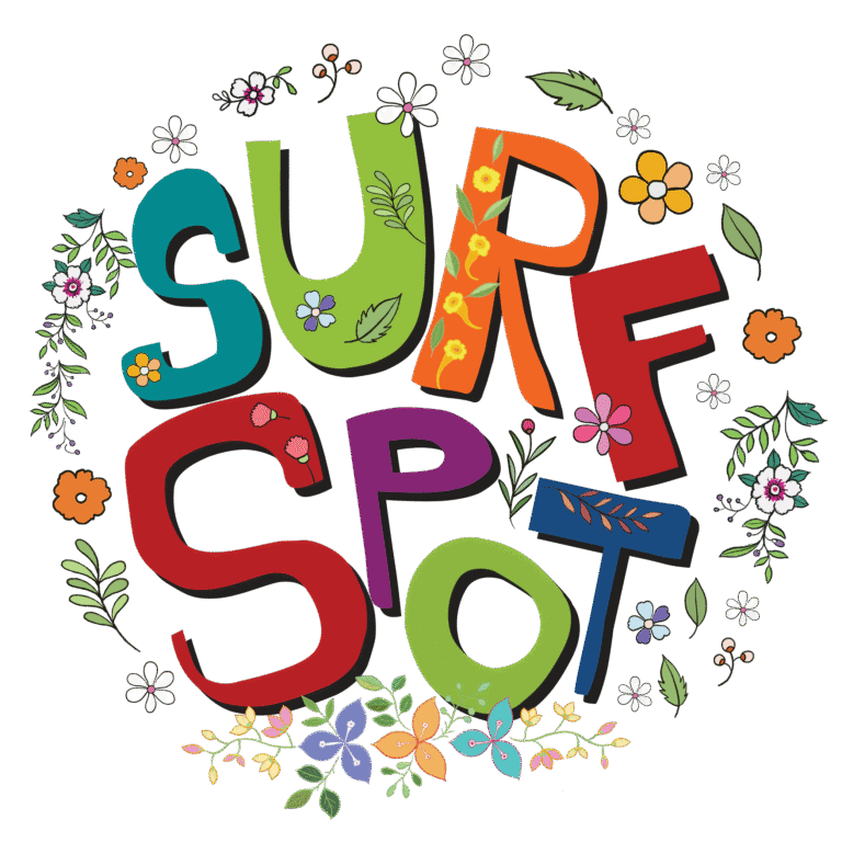 logo Surfspot with flower